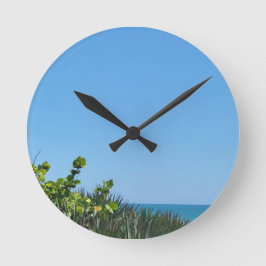 HORLOGE RONDE PLAGE BLEU