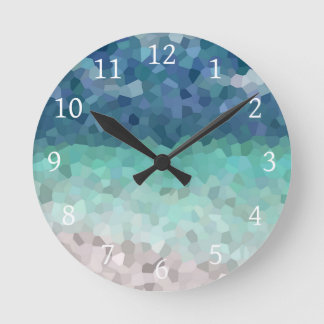 Horloge Ronde Plage Vue mer 290 Mosaïque