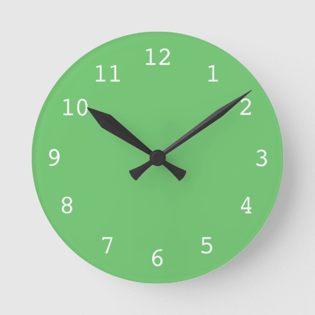 Horloge Ronde Plain green clock (Recto)