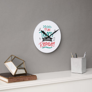 Horloge Ronde Plan Enseigner Rire Répéter Mignonne Enseignants C