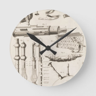 Horloge Ronde Plat VI : Instruments de vent de l'encyclopédie o