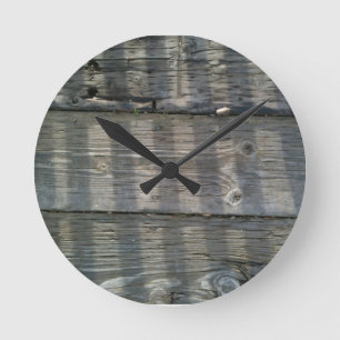 Horloge Ronde Plate-forme en bois de planches d'ombre