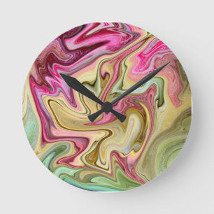 Horloge Ronde Plateau Abstrait de sucreries
