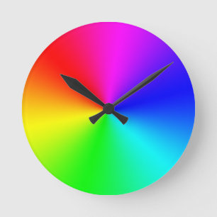 Horloge Ronde Plein arc-en-ciel de spectre