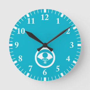 Horloge Ronde Pleine lune sur ventilateur en cercle