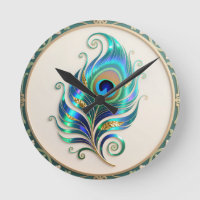 Plume de paon iridescent Art Nouveau