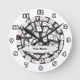 Horloge Ronde Plutôt Jouer Dominos