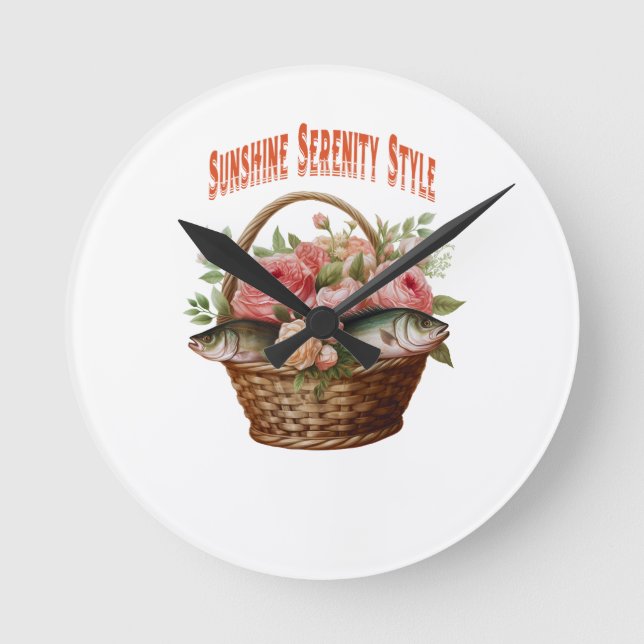 Horloge Ronde 🌸 Pocketful of Summer Bliss 🐠 (Recto)