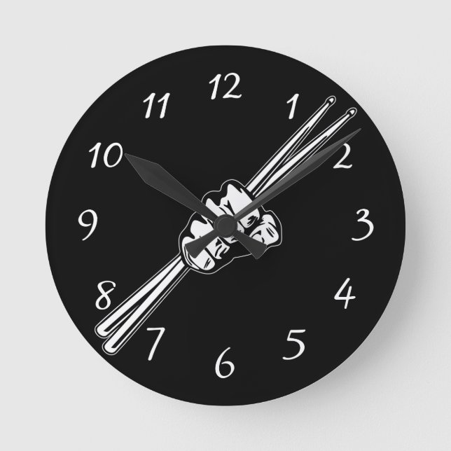 Horloge Ronde Poignées de tambour Pointe de poing (Recto)
