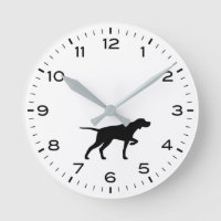Pointeur Chien Silhouette avec heures et minutes