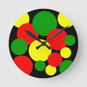 Horloge Ronde Pois afrocentriques
