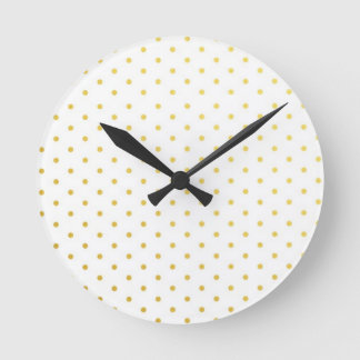 Horloge Ronde Pois d'or de mode
