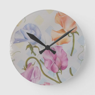 HORLOGE RONDE POIS DOUCES COLORÉS