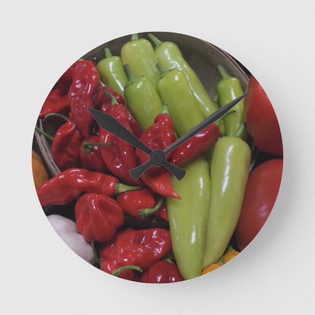 Horloge Ronde Poivrons de piment (Recto)