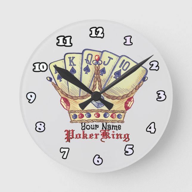 Horloge Ronde Poker King (Recto)