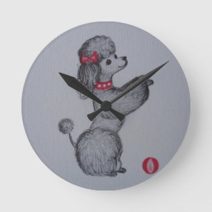 Horloge Ronde Polly the Poodle