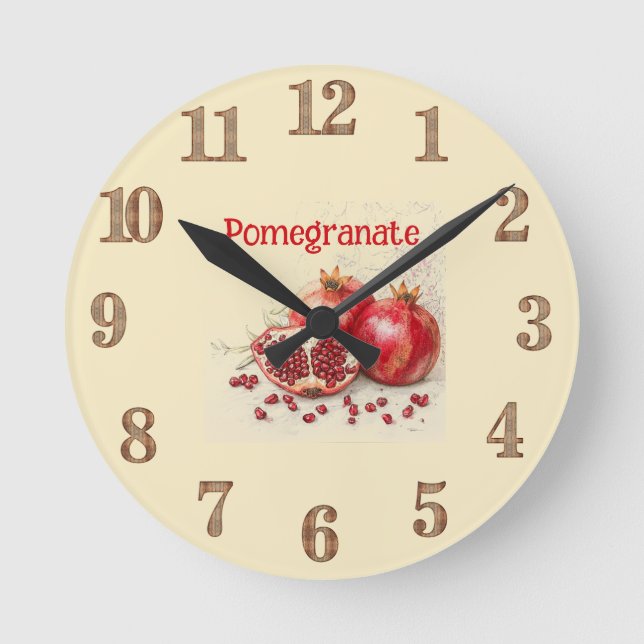 Horloge Ronde Pomegranate Wall Clock (Recto)