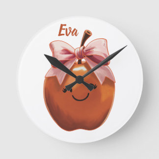 Horloge Ronde Pomme Cadeau Sucré