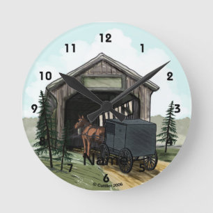 Horloge Ronde Pont couvert Amish