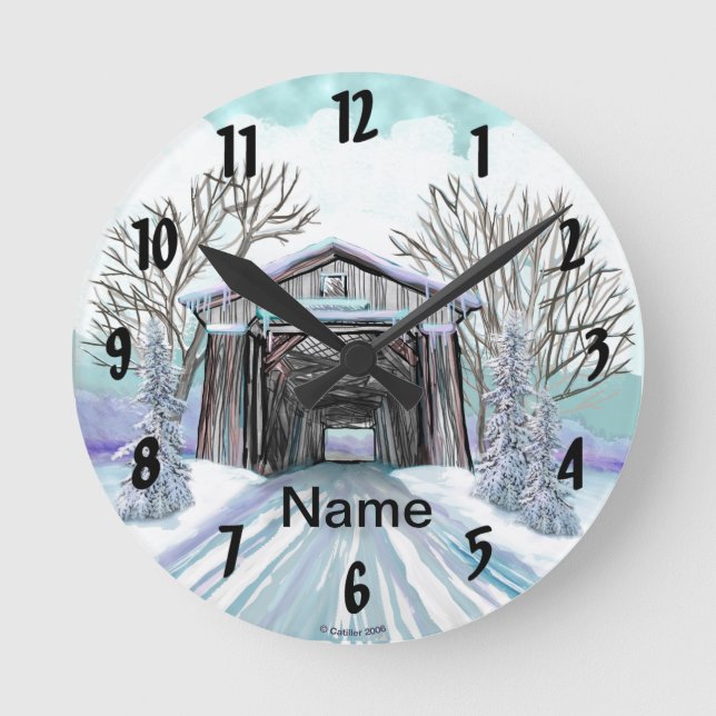 Horloge Ronde Pont couvert d'hiver (Recto)