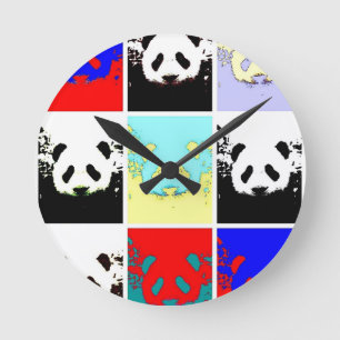 Horloge Ronde Pop Art Panda