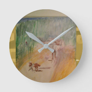 Horloge Ronde Popcorn Anime Abstrait