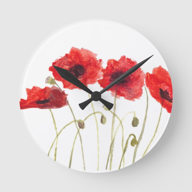 Horloge Ronde Poppies (Recto)