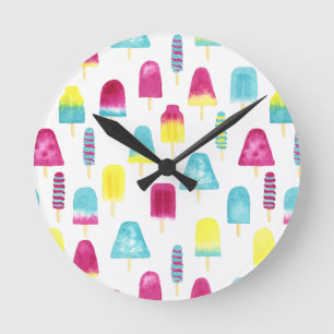 Horloge Ronde Popsicles Délicieux