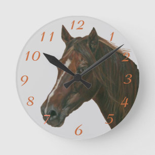 Horloge Ronde portrait de Chestnut marhorst