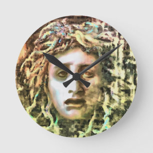 Horloge Ronde Portrait de Medusa d'un Gorgon
