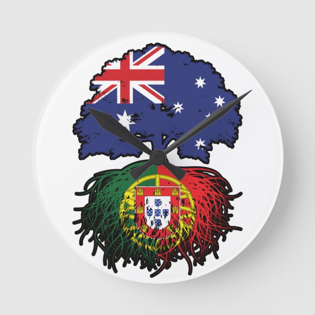 Horloge Ronde Portugal Portugal Australie Australie racine arbre (Recto)