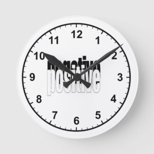 Horloge Ronde Positif Et Négatif