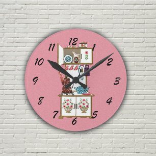 Horloge Ronde Pot café vintage Antique Retro