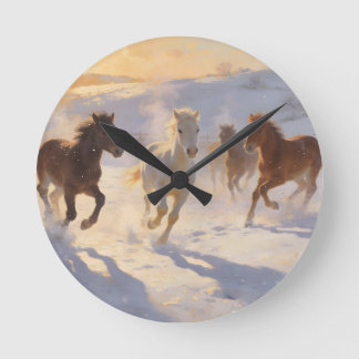 Horloge Ronde Poulains au jeu