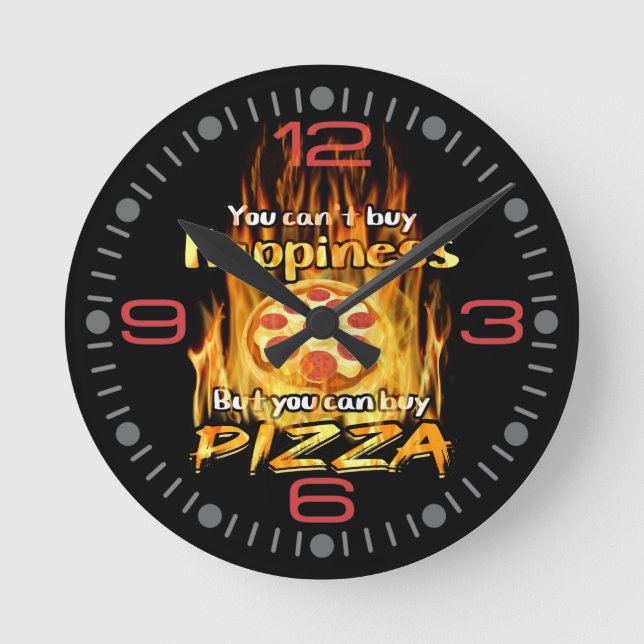 Horloge ronde pour la boutique de pizza (Recto)