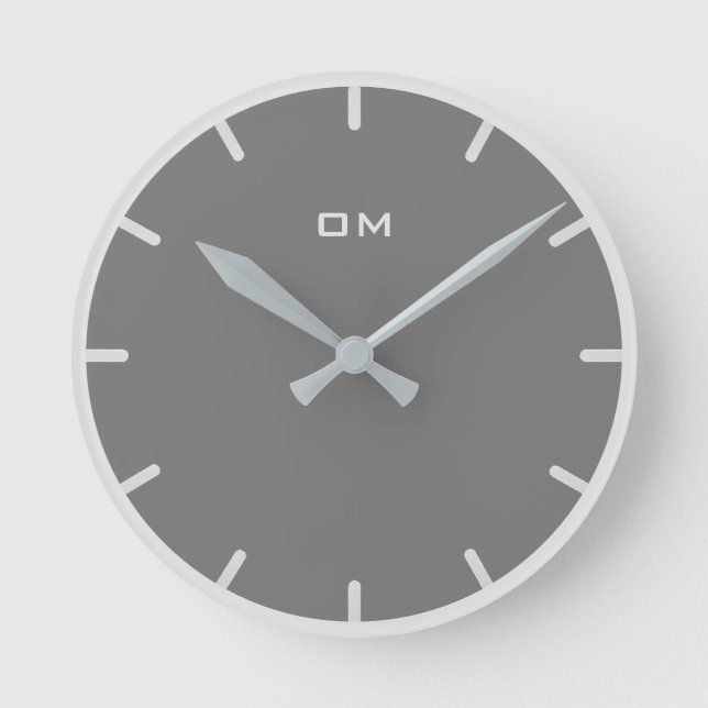 Horloge Ronde Poussière d'argent et gris (Recto)