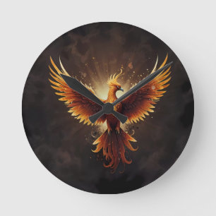 Horloge Ronde Poussin Phoenix Fierté