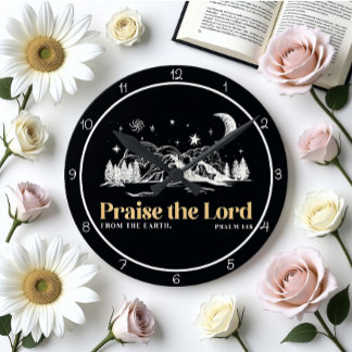 Horloge Ronde Praise the Lord From The Earth Art
