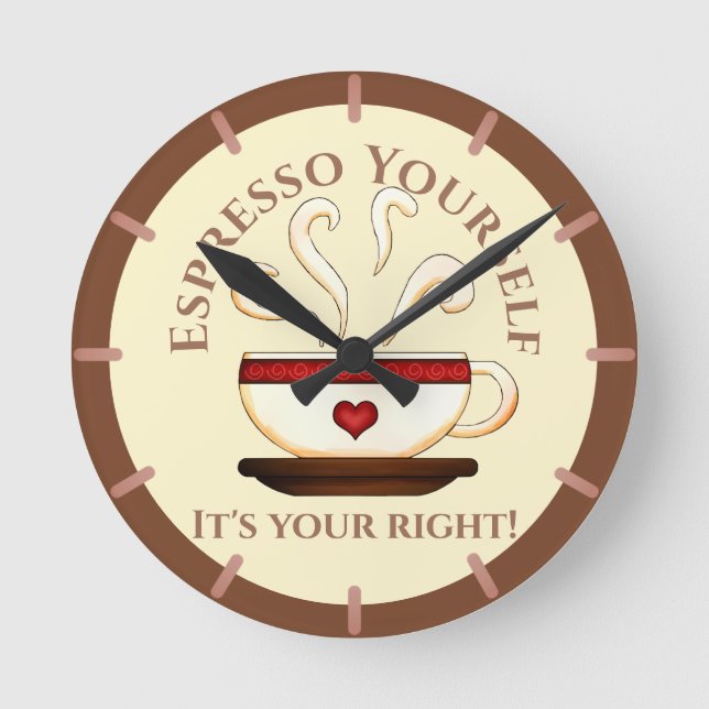 Horloge Ronde Premier Amendement : Espresso Yourself (Recto)