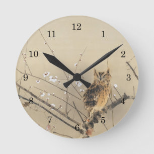 Horloge Ronde Premières fleurs de prunier par Nishimura Goun, Ow