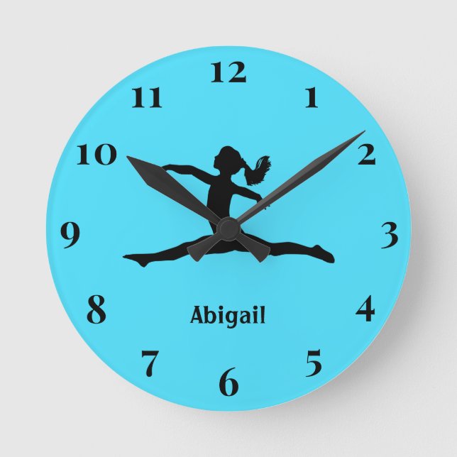 Horloge Ronde Pretty Gymnastics Silhouette (Recto)