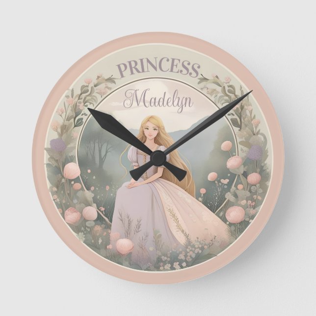 Horloge Ronde Princesse Enchantée Rapunzel (Recto)