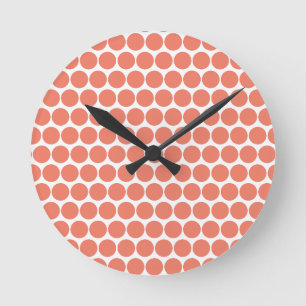 Horloge Ronde Printemps été couleur rose rose