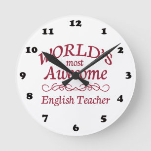 Horloge Ronde Professeur d'anglais le plus génial au monde