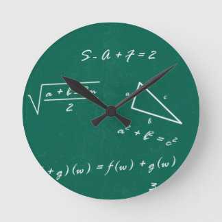 Horloge Ronde professeur de mathématiques algebra geek