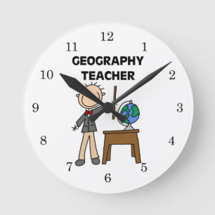 Horloge Ronde Professeur en géographie