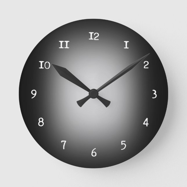 Horloge Ronde Projecteur blanc sur le noir (Recto)