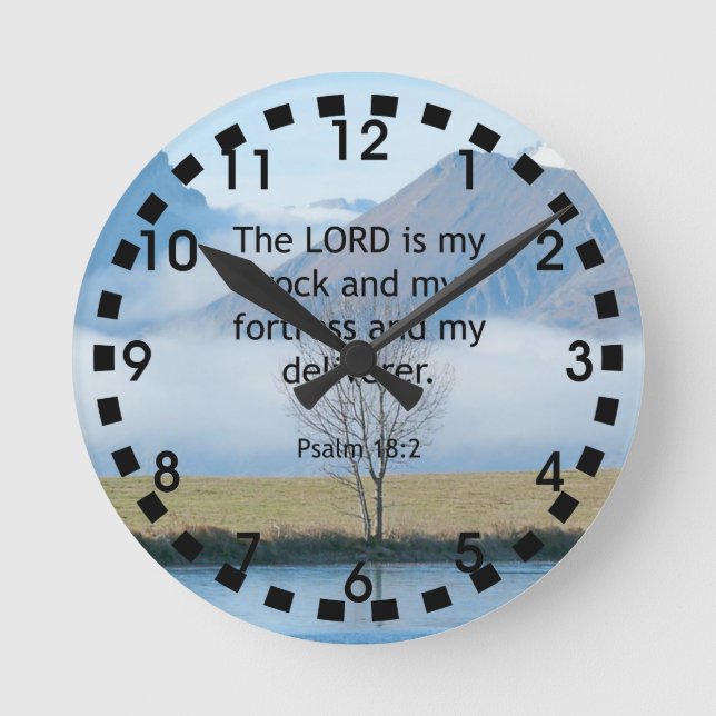 Horloge Ronde Psaume 18:2 (Recto)