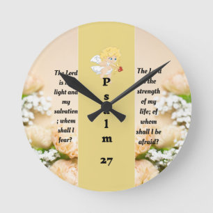Horloge Ronde Psaume 27:1, 24 heures sur 24