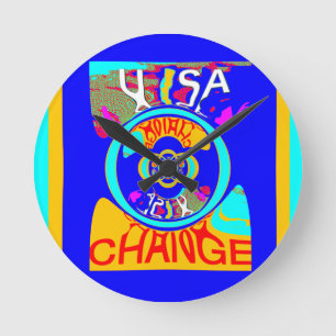 Horloge Ronde Psychedelic Groove : Pop Art Énergie Abstraite